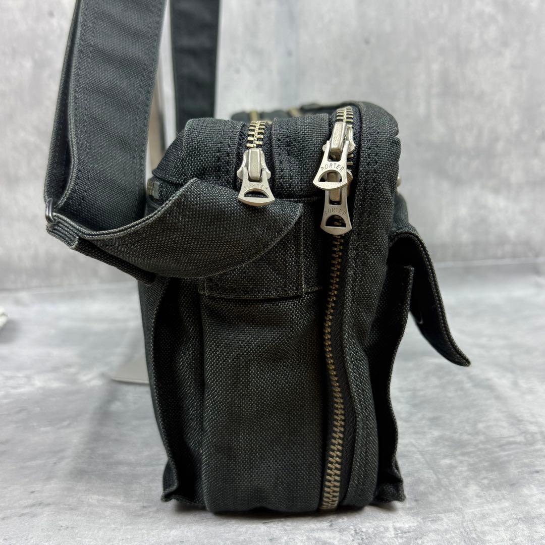 PORTER ショルダーバッグ 黒 キャンバス 日本製 吉田カバン