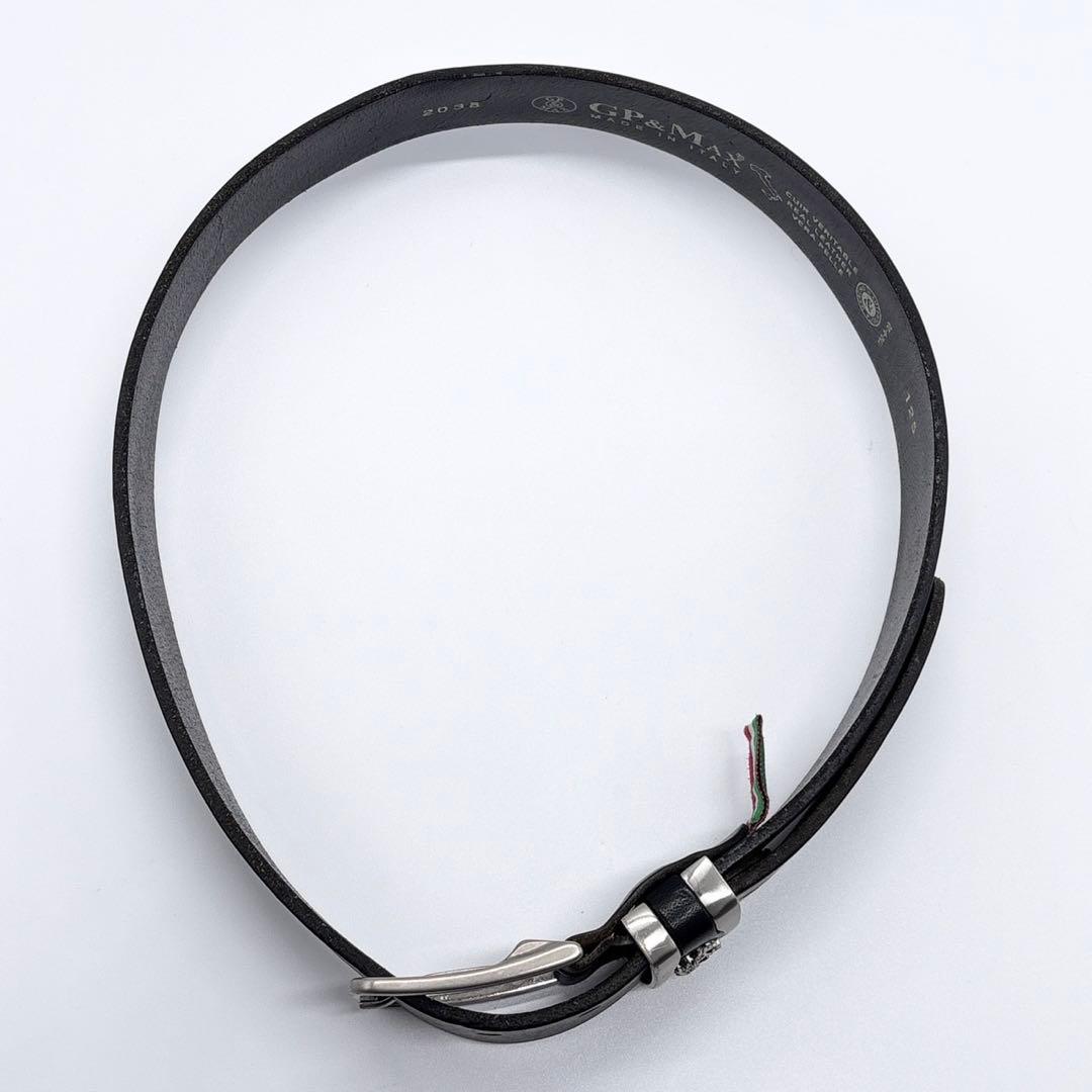 ヴェルサーチ ベルト メデューサ ゴールド金具 レザー ブラック