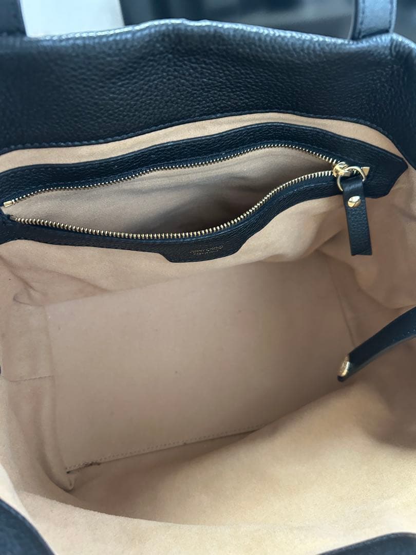 JIMMY CHOO 黒 レザートートバッグ