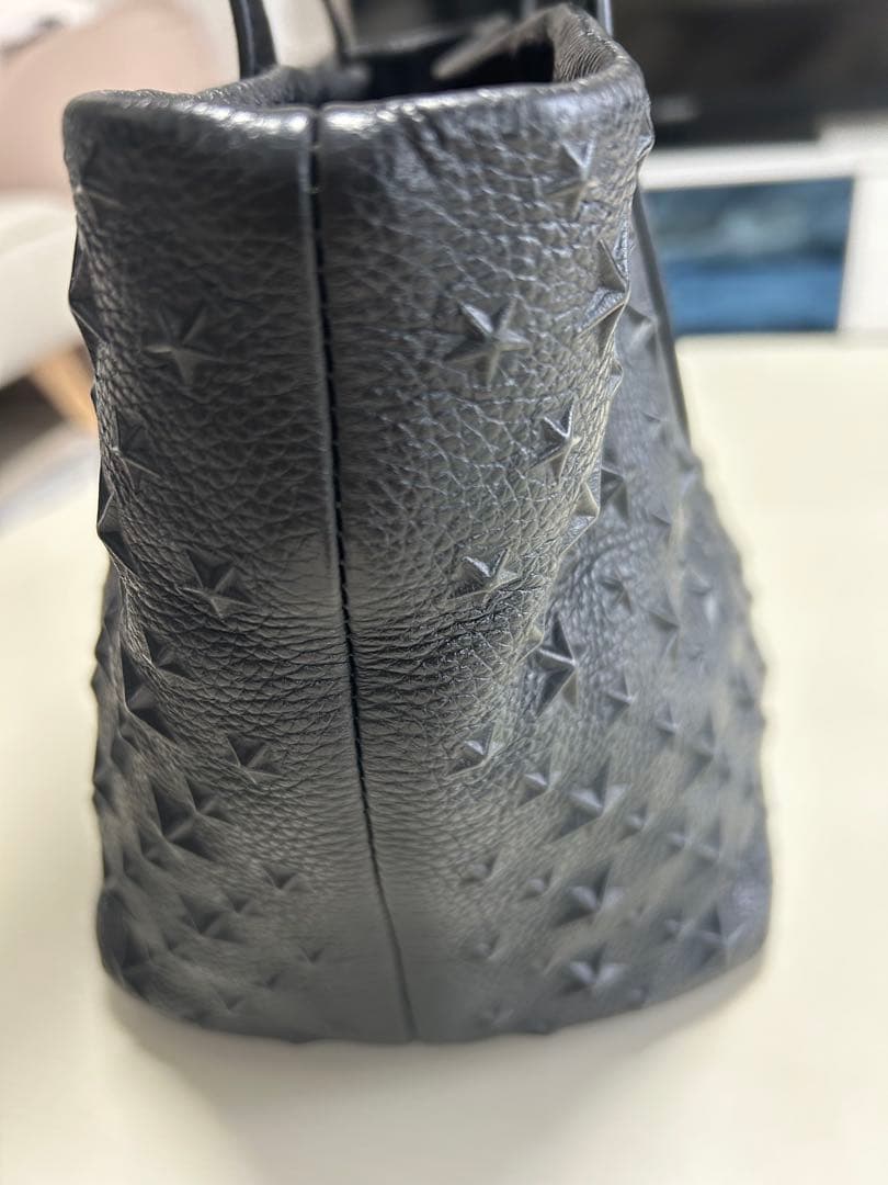 JIMMY CHOO 黒 レザートートバッグ