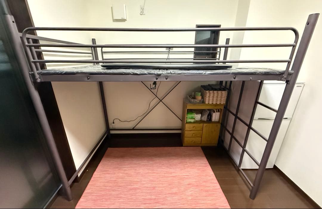ロフトベッド セミダブル 階段付き 205cm × 125cm × 高173cm
