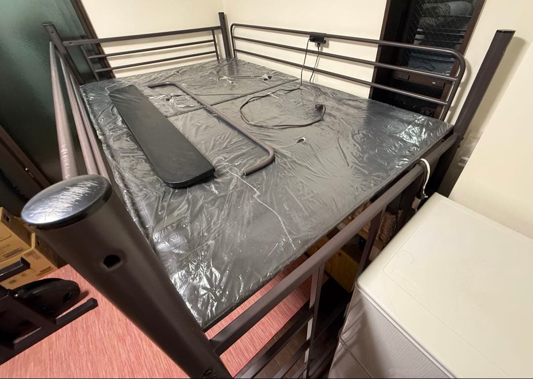 ロフトベッド セミダブル 階段付き 205cm × 125cm × 高173cm