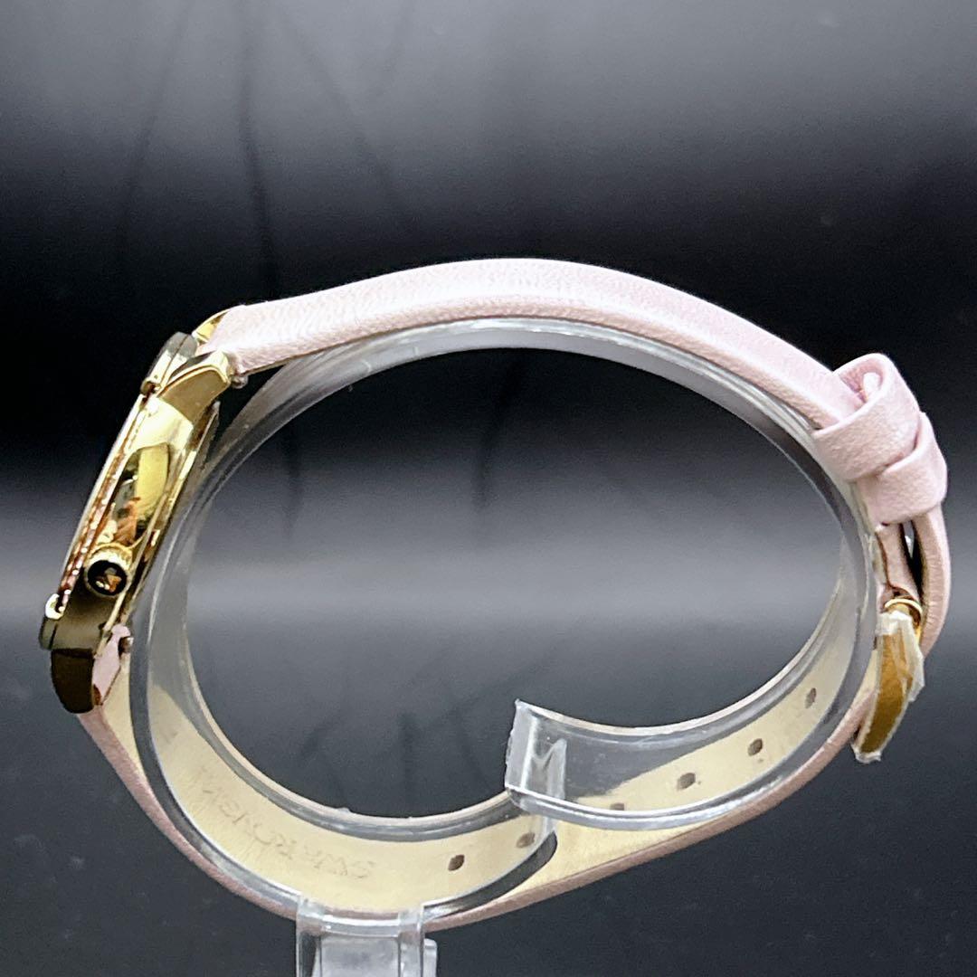 ✨極美品✨SWAROVSKI レディース 腕時計 ピンク 保護シール 稼働