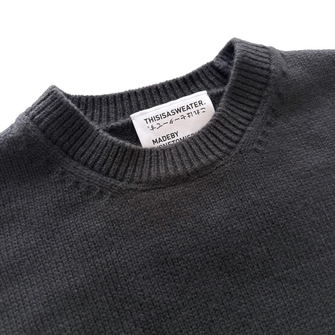 【美品】THISISASWEATER. クルーネックセーター 2 チャコールグレ