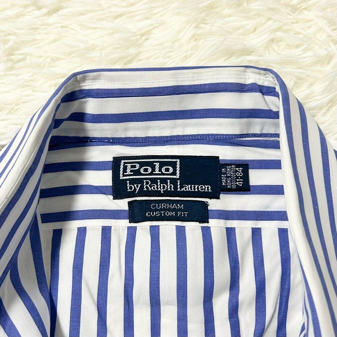 ラルフローレン メンズ シャツ ストライプ コットン100 カスタムフィット L