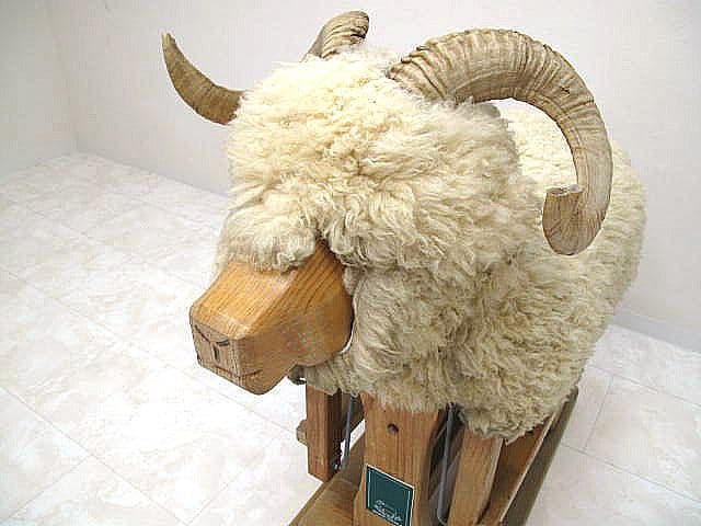 ヴィンテージ　オーストラリア　本ムートンロッキングラム 　羊型ロッキングチェア