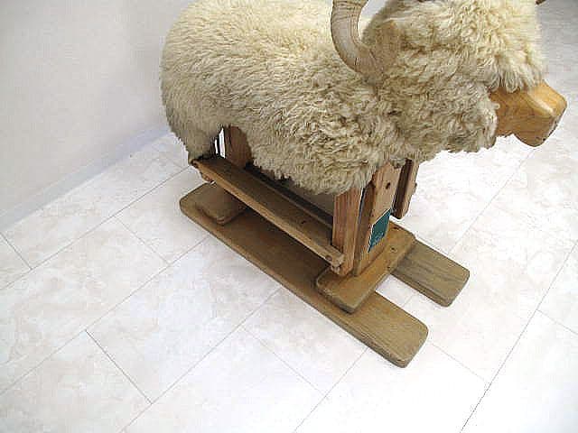 ヴィンテージ　オーストラリア　本ムートンロッキングラム 　羊型ロッキングチェア