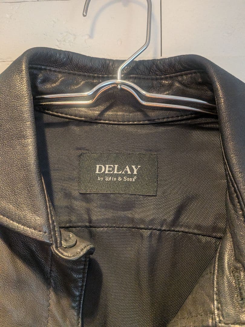 DELAY by win ＆ suns黒 レザーシャツ 山羊革