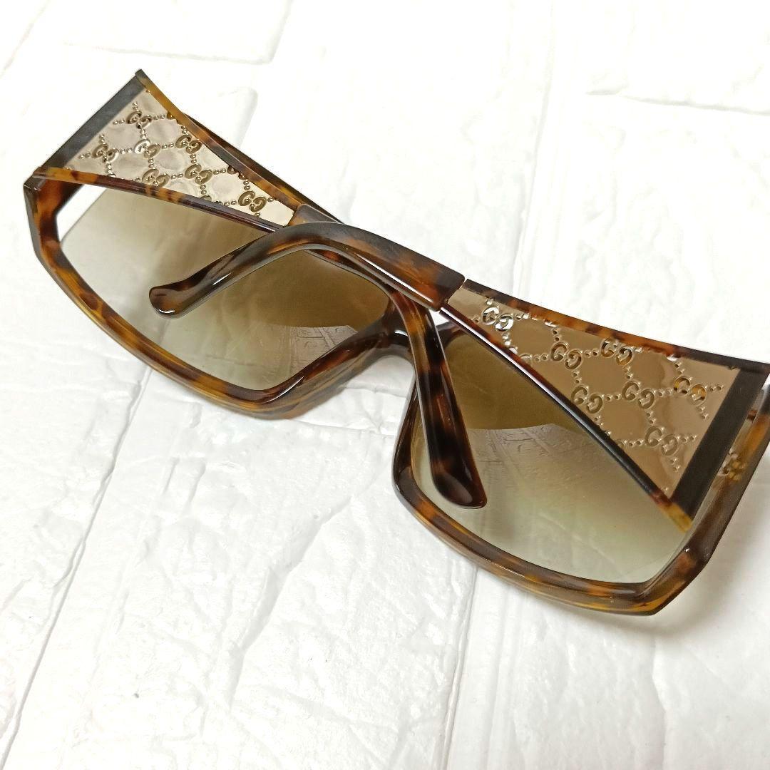 528 GUCCI サングラス マイクロGG ブラウン ケース・クロス付き