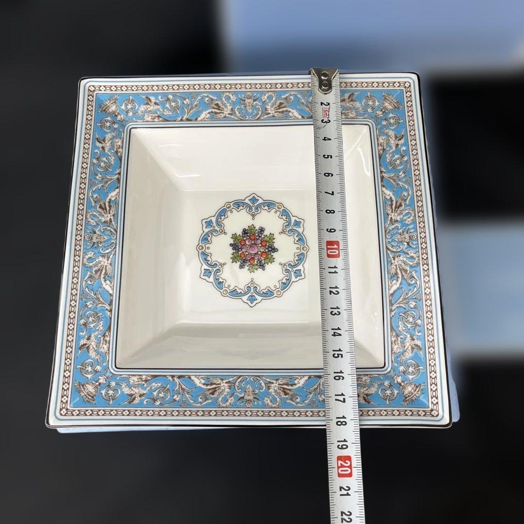 ウェッジウッド　フロレンティーン ターコイズ スクエアボウル 18cm