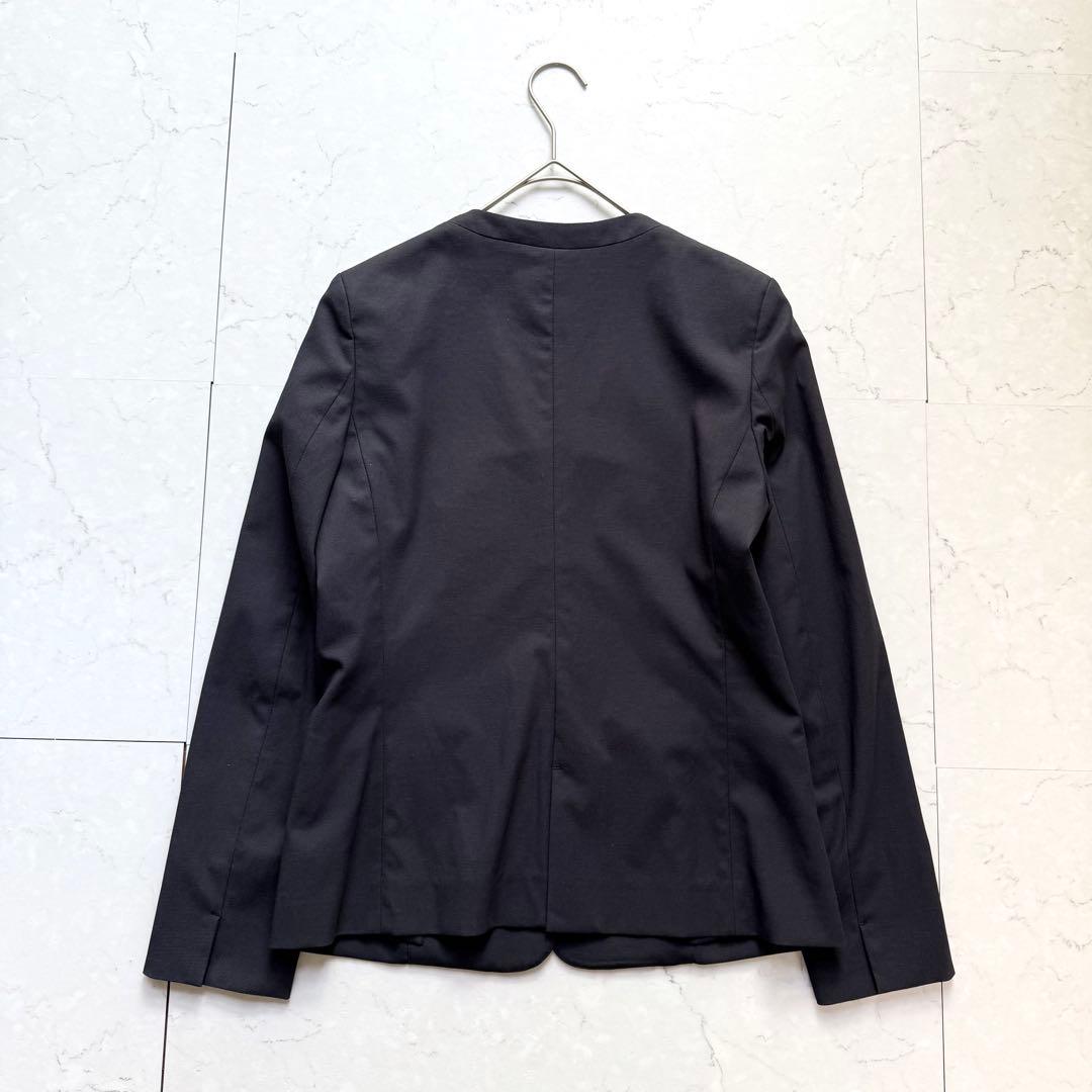 プラステ スーツ セットアップ リネンブレンド ノーカラー パンツ S ネイビー