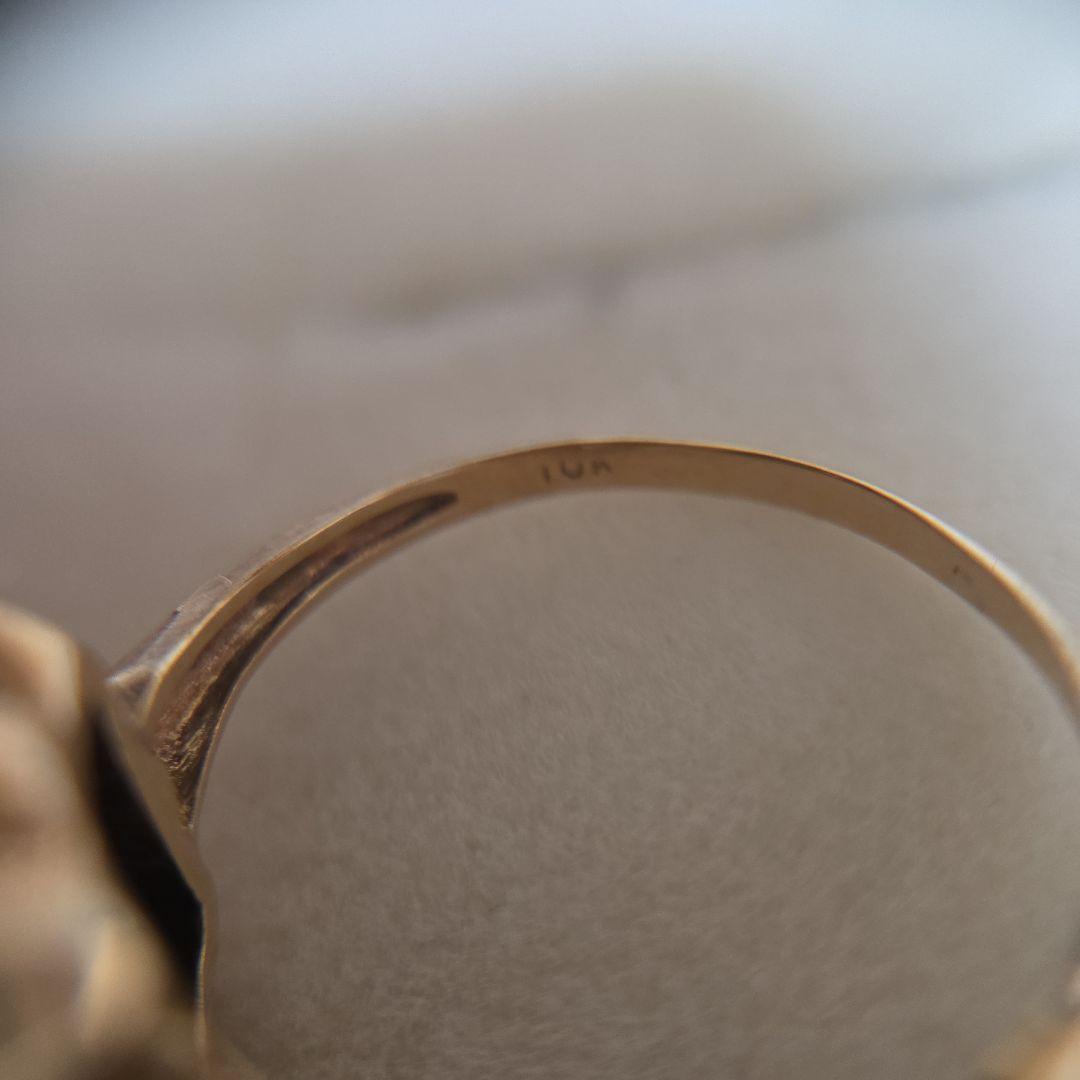 ヴィンテージ品 K10YG オパール スクエア リング