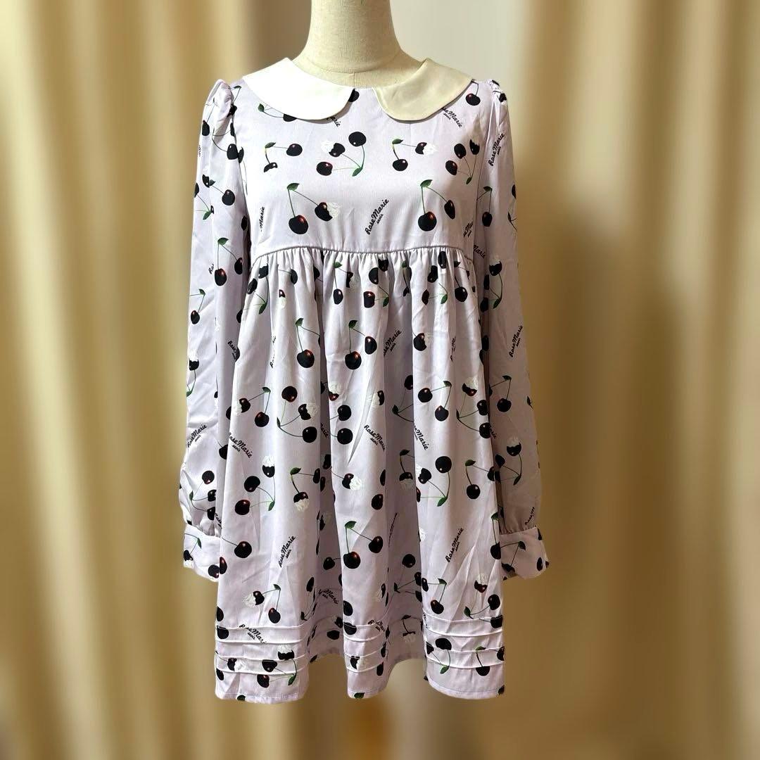 ローズマリーソワール⭐︎チェリー柄ワンピース