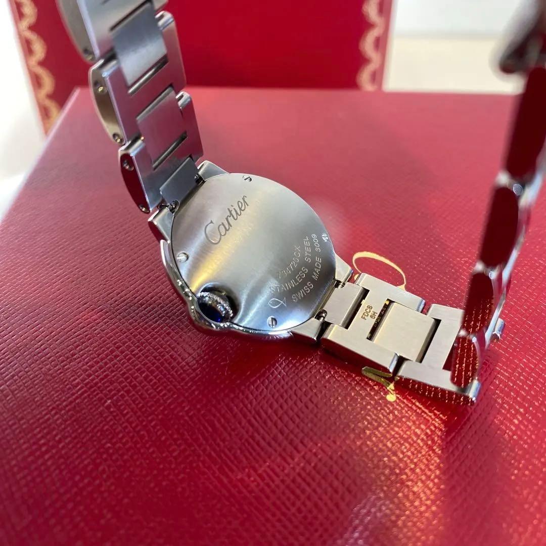 【未使用に近い】カルティエ バロンブルー　28 クオーツ　レディース時計