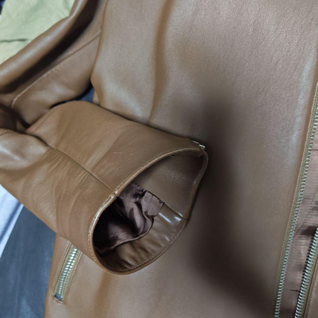 TOMORROWLAND DENTIM レザー ブラウンライダース（48サイズ）