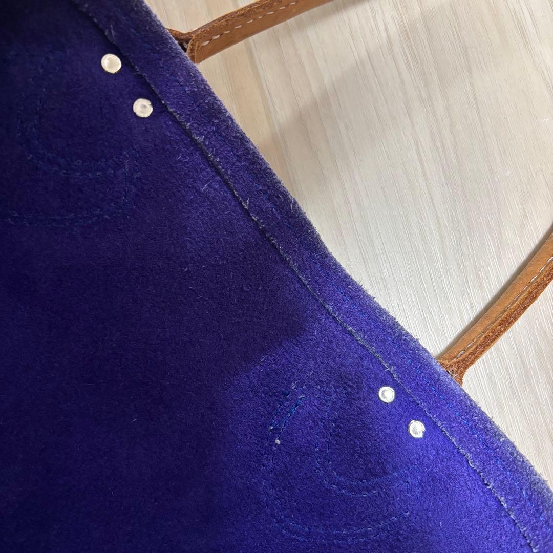 80s 珍品　llbean スエード　レザーハンドル　トート