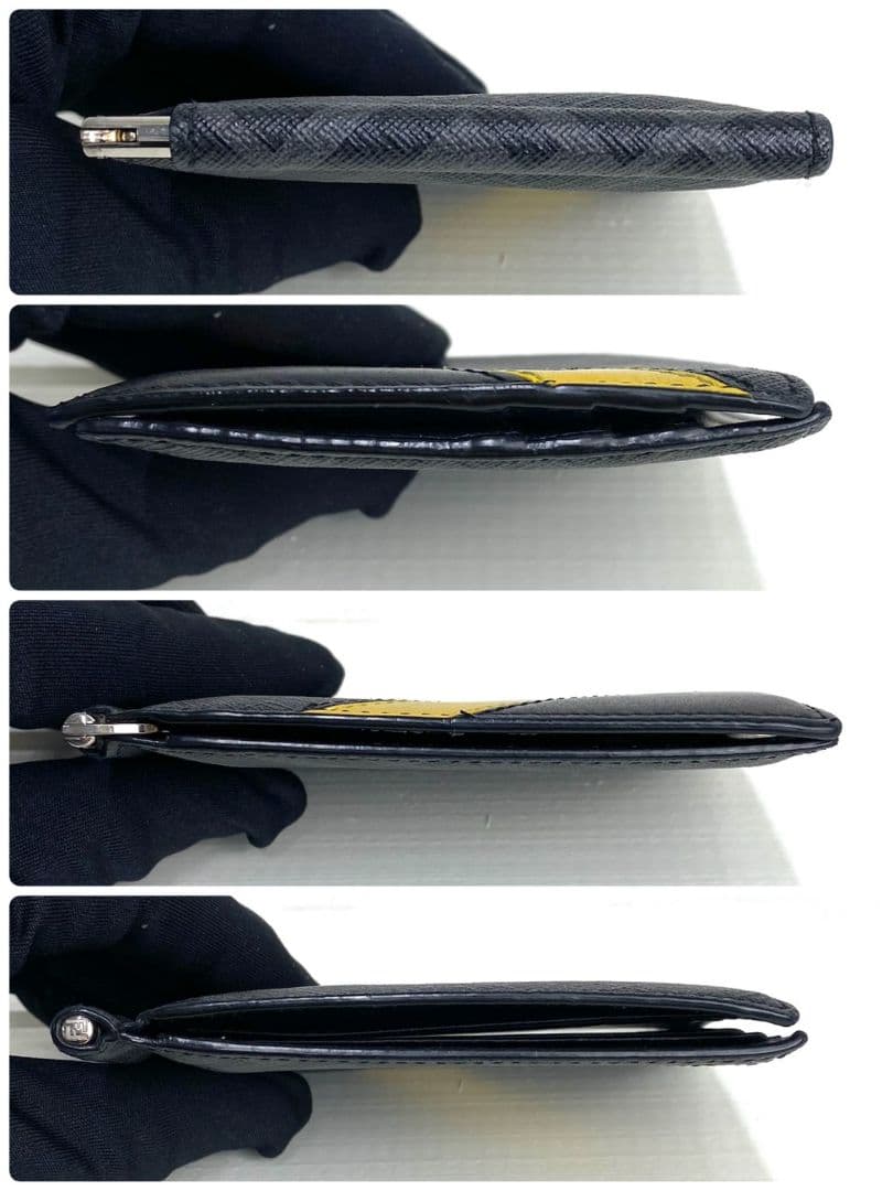 ✨極美品✨フェンディ　二つ折り　マネークリップ　ズッカ　ダイヤゴナル　バイカラー