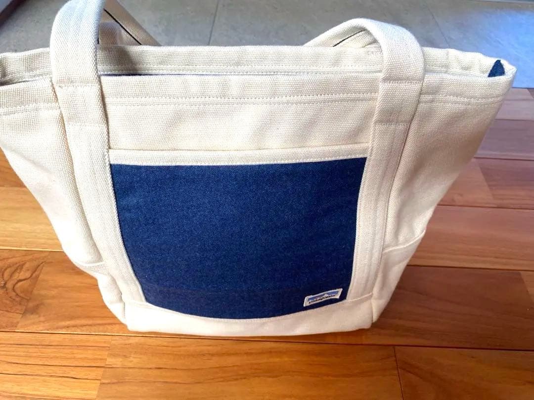 Patagonia トートバッグ ホワイト/ネイビー　美品