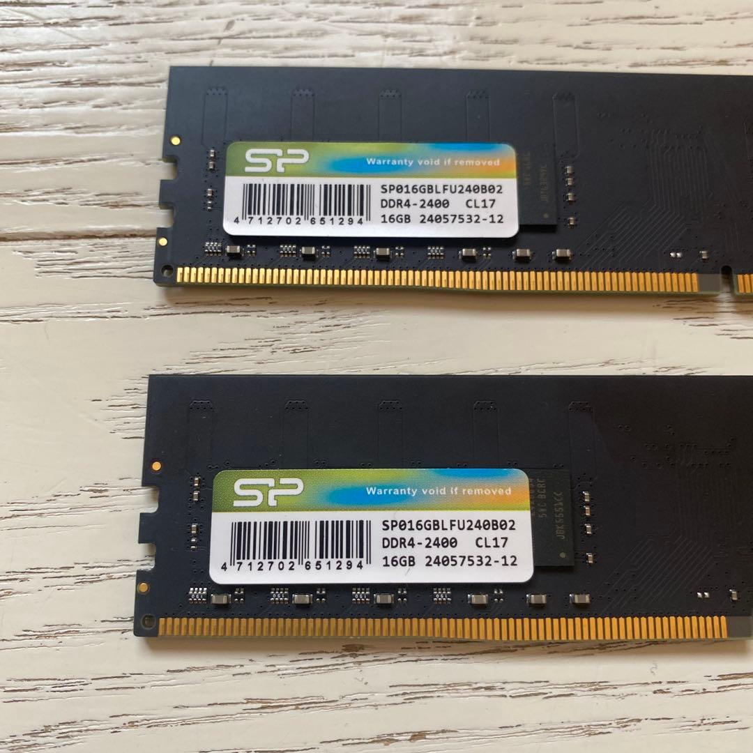 シリコンパワー メモリ DDR4 2400MHz 16GB 2枚 32g