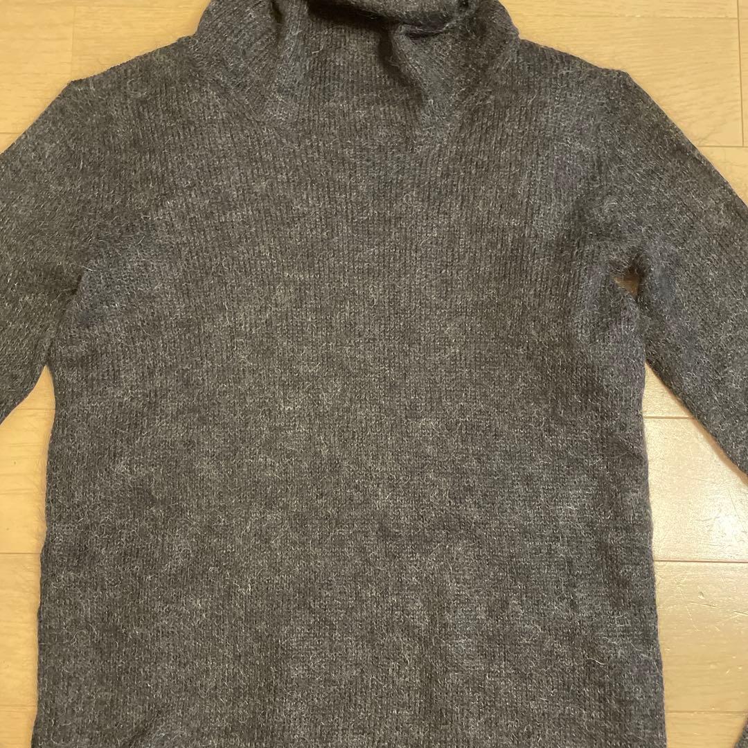 BOTTEGA VENETA 長袖タートルネックセーター グレー✖️ネイビー S