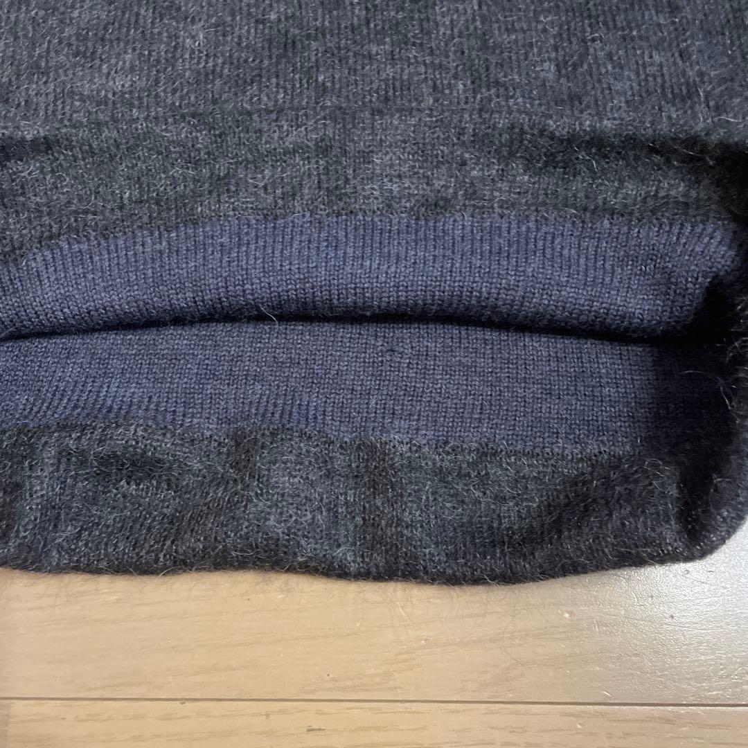BOTTEGA VENETA 長袖タートルネックセーター グレー✖️ネイビー S