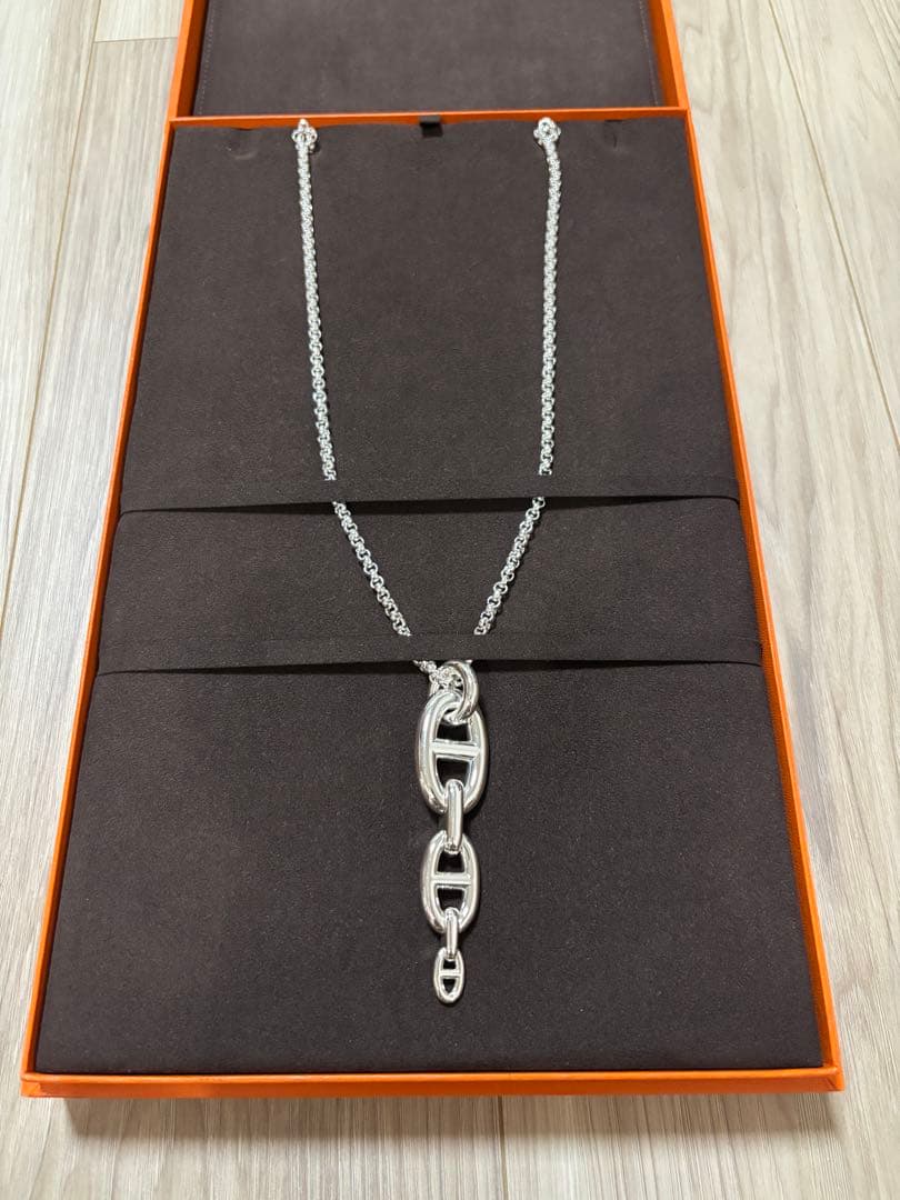 エルメス シェーヌダンクル アンシェネ ネックレス GM ペンダント シルバー