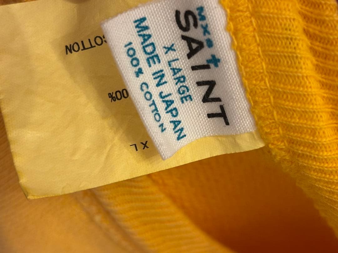 24SS saint mxxxxxx スヌーピー トレーナー　イエロー