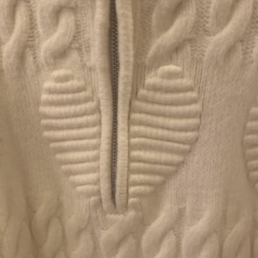 トップス ANDMARY Heart loose kint white