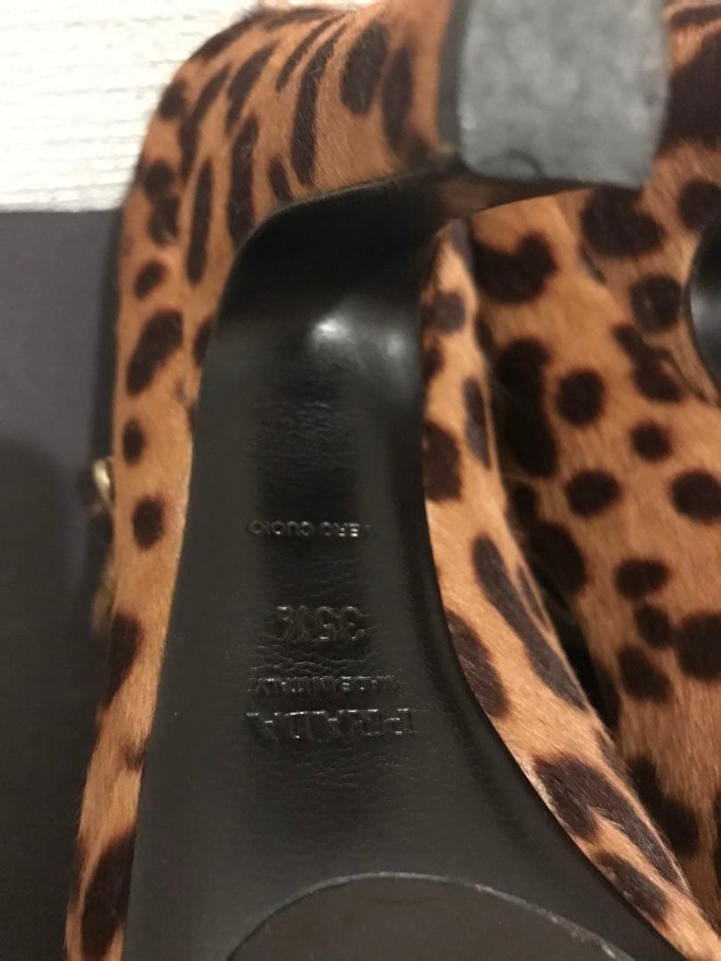PRADA ヒョウ柄 メリージェーン 高ヒールパンプス