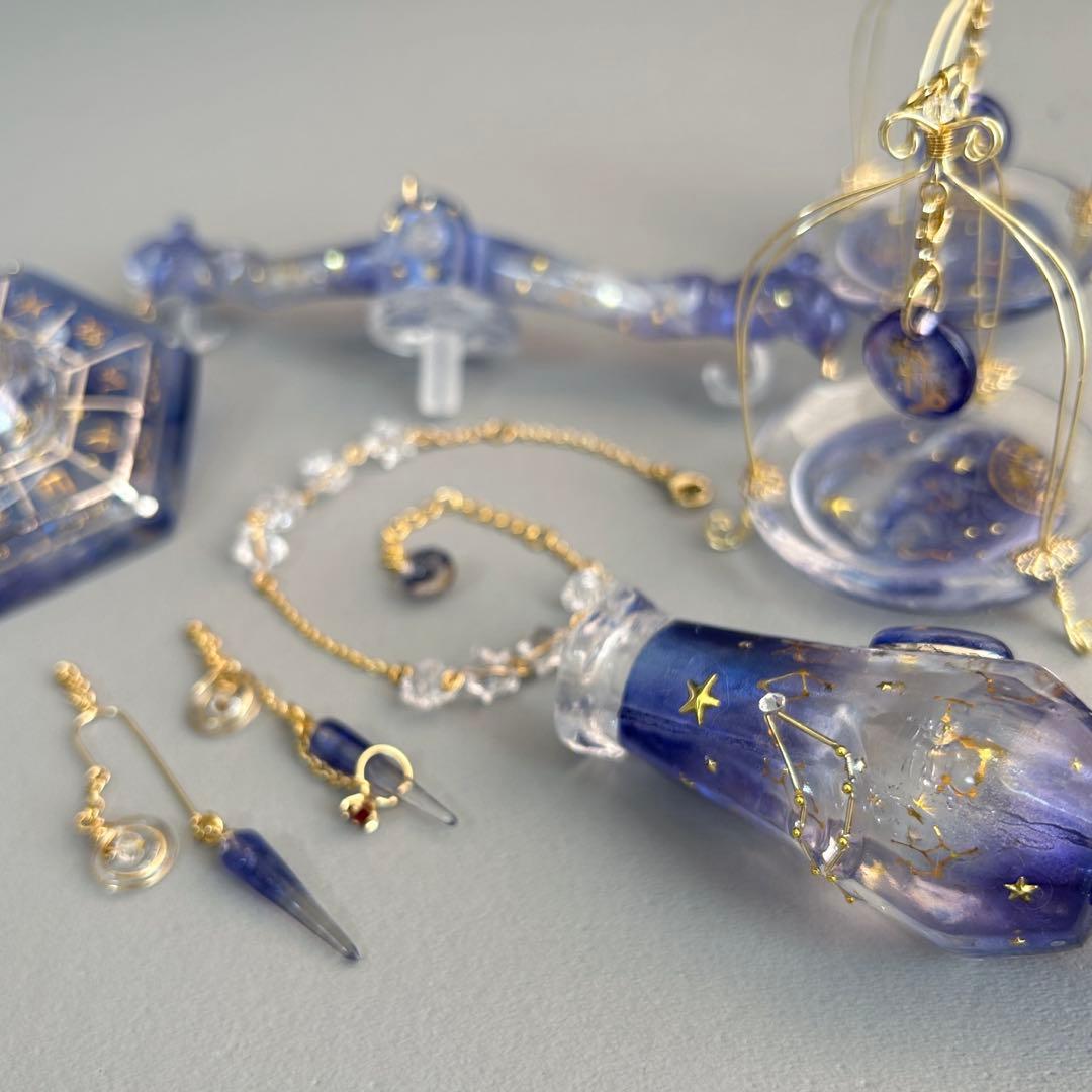 山羊座さんのための星座の天秤　アクセサリー付き　持ち運びok組み立て式天秤