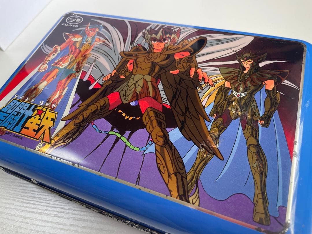 【中古】 聖闘士星矢 お菓子缶 不二家 レトロ お菓子BOX