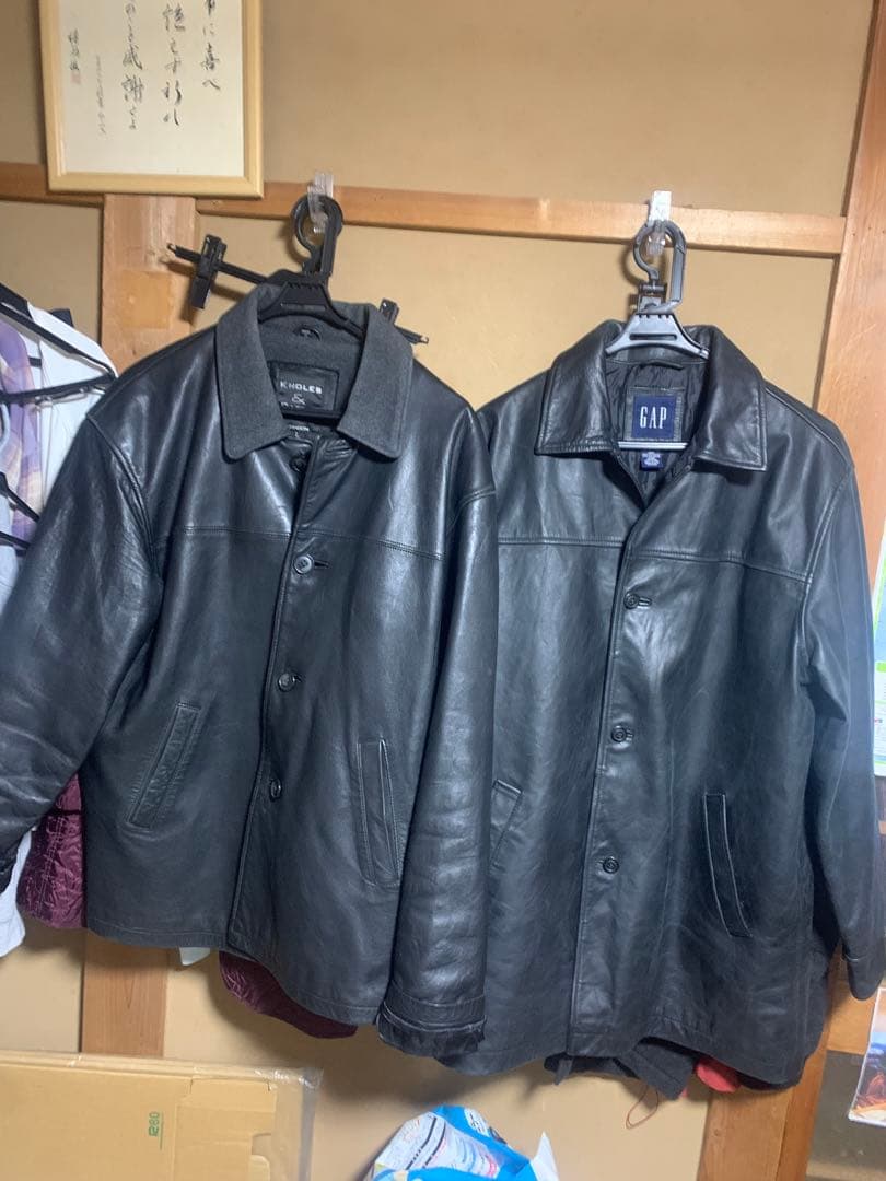 OLD GAP Leather Car Coat カーコート 野村訓市 黒 M