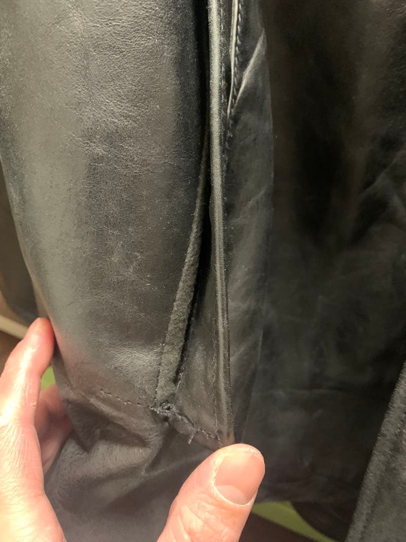 OLD GAP Leather Car Coat カーコート 野村訓市 黒 M