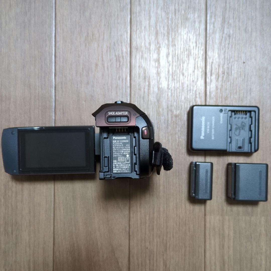 Panasonic HC-VX980M 4Kビデオカメラ 本体とバッテリー2個