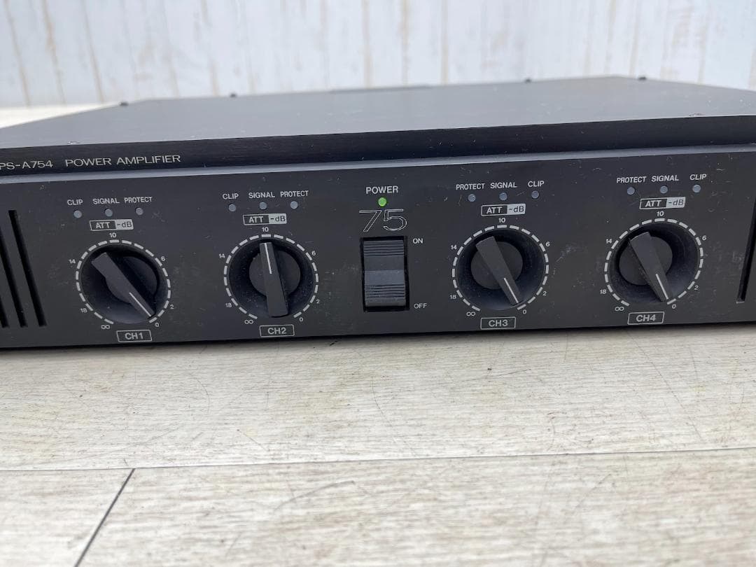 ビクター 4チャンネル パワーアンプ PS-A754 動作確認済 音響機器