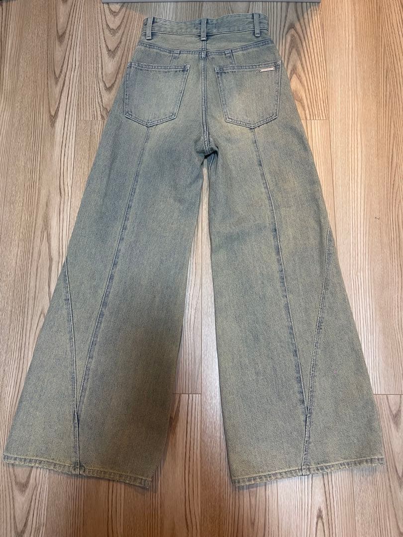 rienda★フロントボタンデザインハイウエストデニムパンツ　Y2K y2k 春