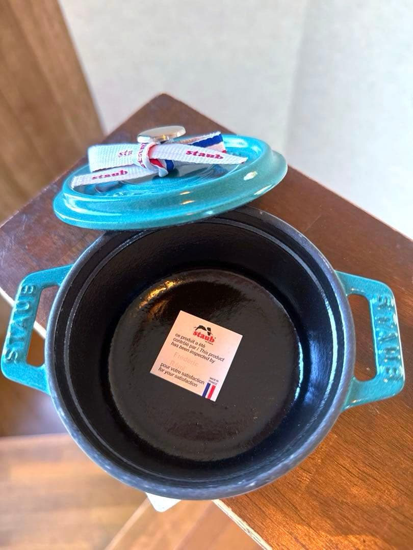 ストウブSTAUB完全限定希少廃盤色ミントココットラウンド１０ｃｍ新品生涯保証付