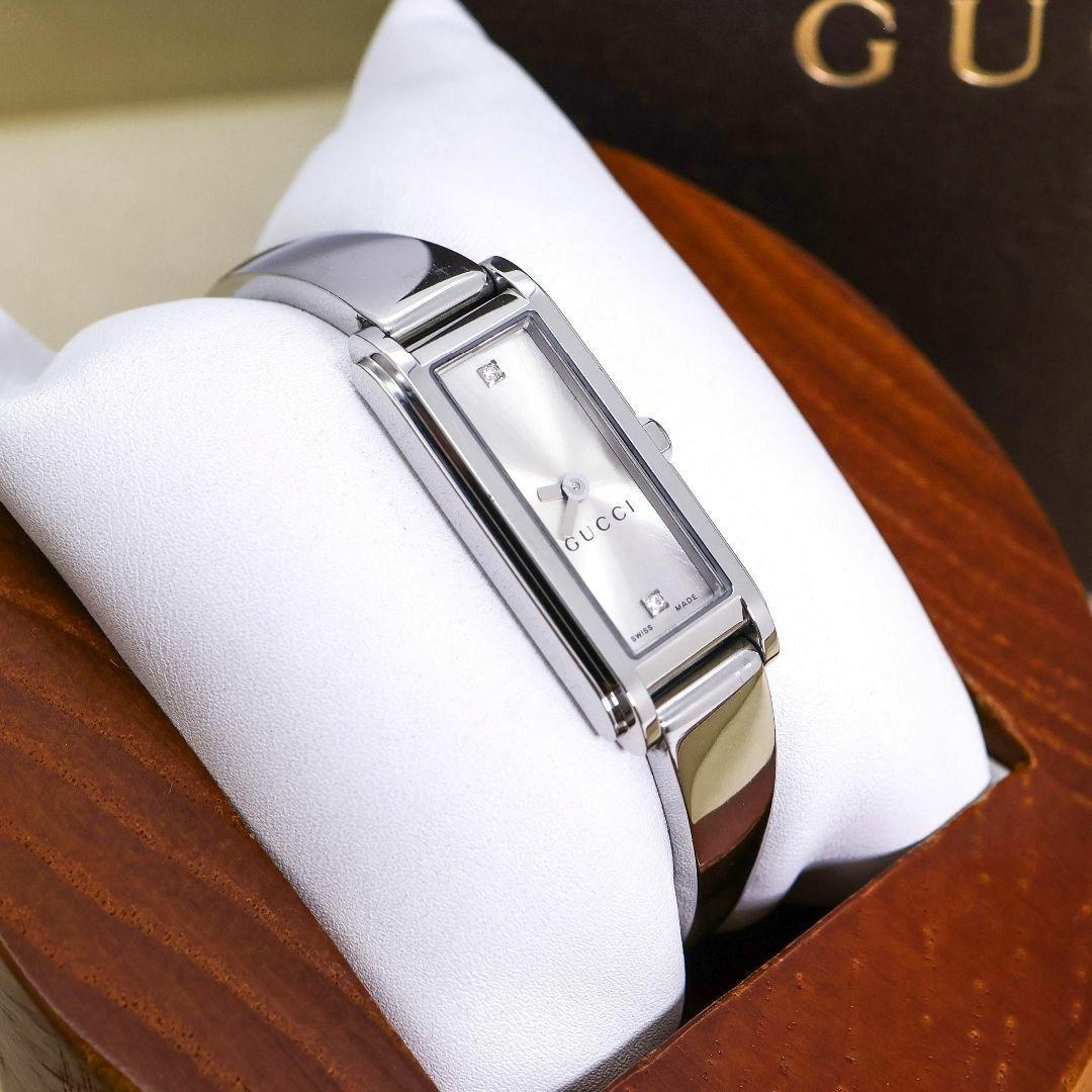 稼働 GUCCI 腕時計 109 バングル 2Pダイヤ レディース 外箱1817