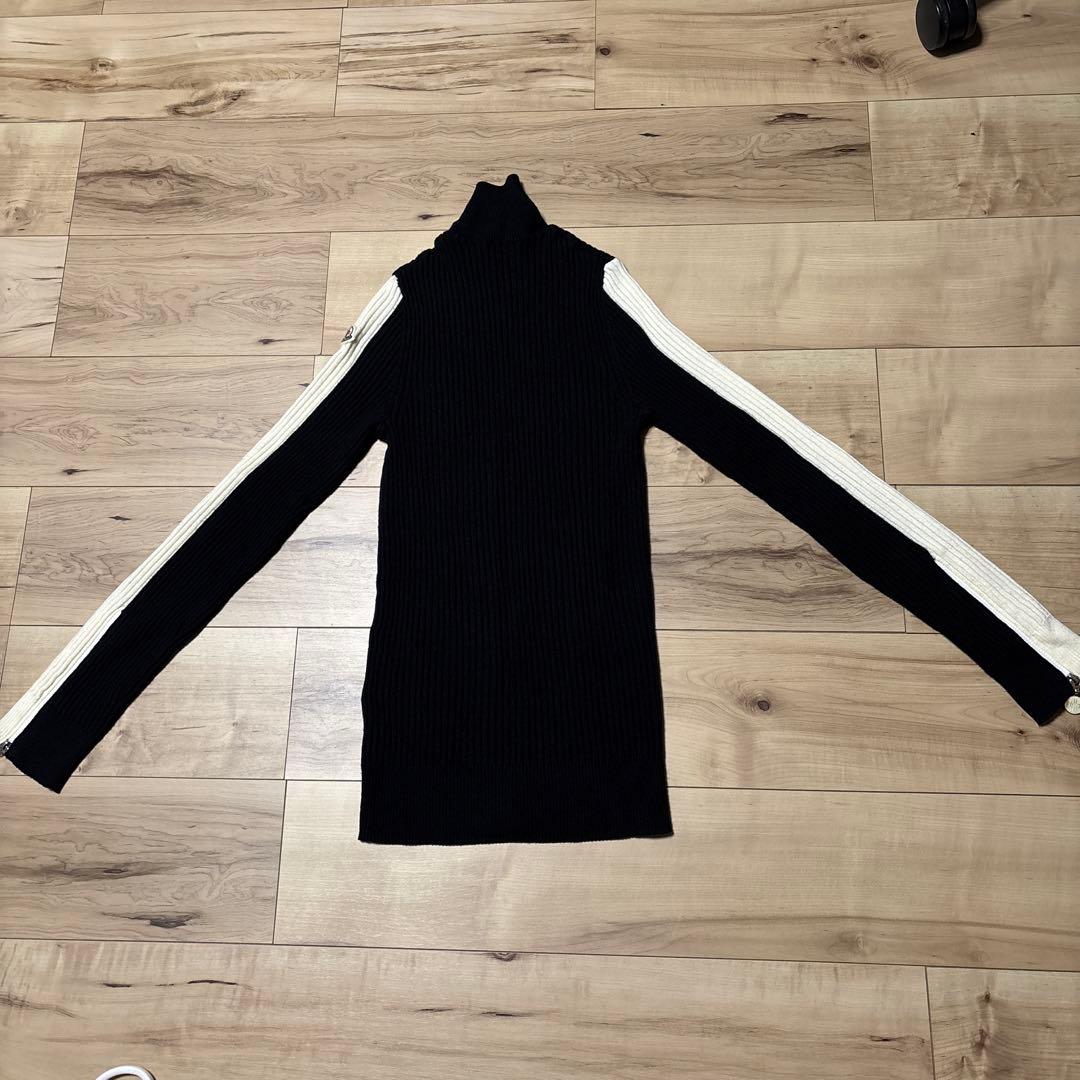 MONCLER ロゴ セーターニットタートルネック新作BLACK {S}専用⭐️