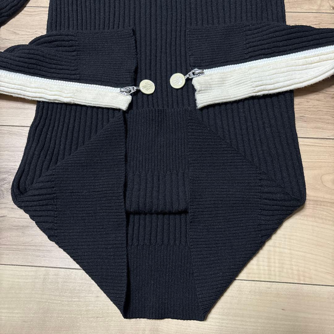 MONCLER ロゴ セーターニットタートルネック新作BLACK {S}専用⭐️