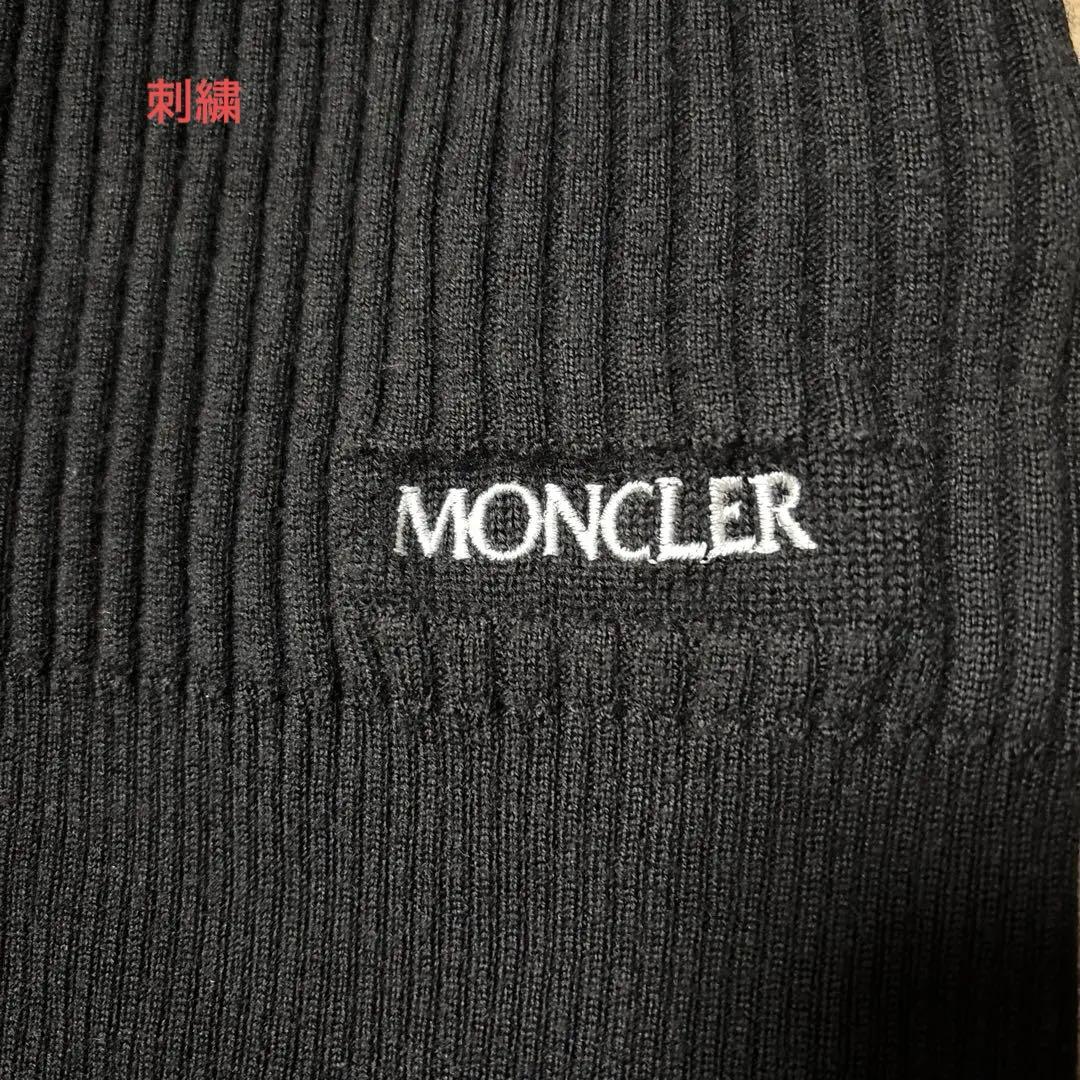 MONCLER ロゴ セーターニットタートルネック新作BLACK {S}専用⭐️
