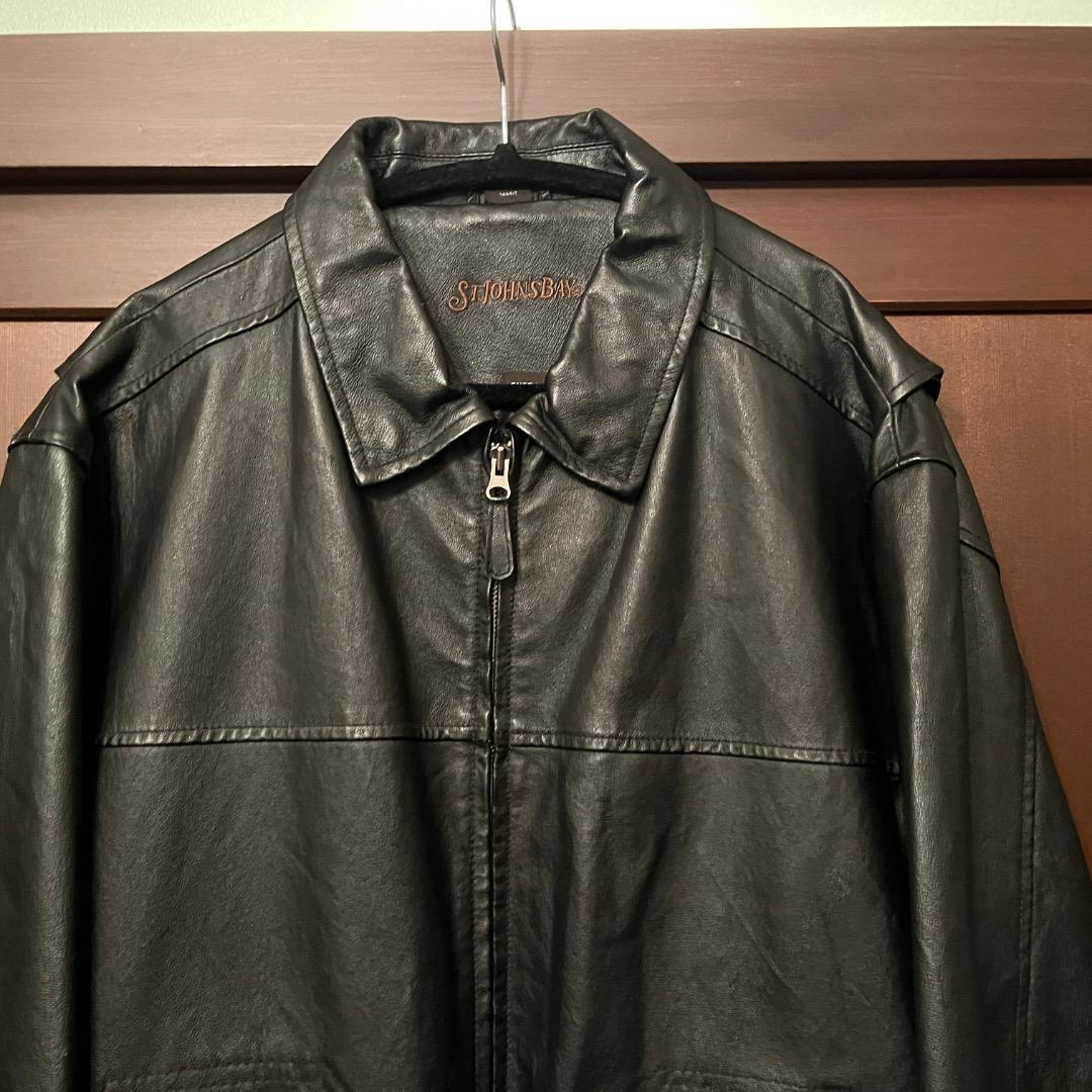 レザージャケット St. John's Bay セントジョンズベイ XL 90s
