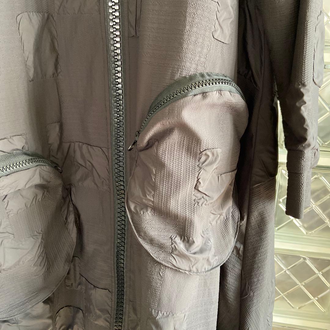 ブラックモッズコート フルジッパー