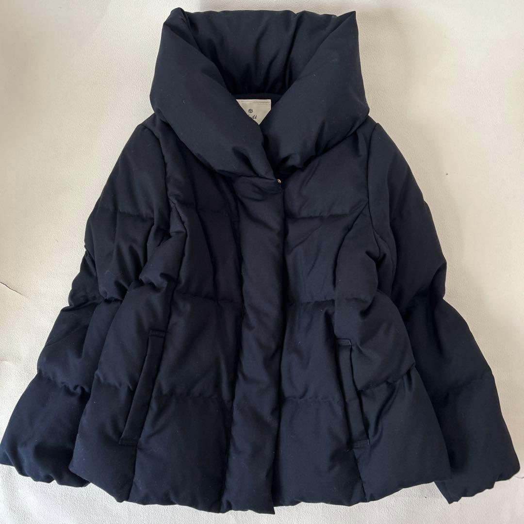 美品✨ef-de エフデ　大きいサイズ　ダウンジャケット 13号　ボリューム襟