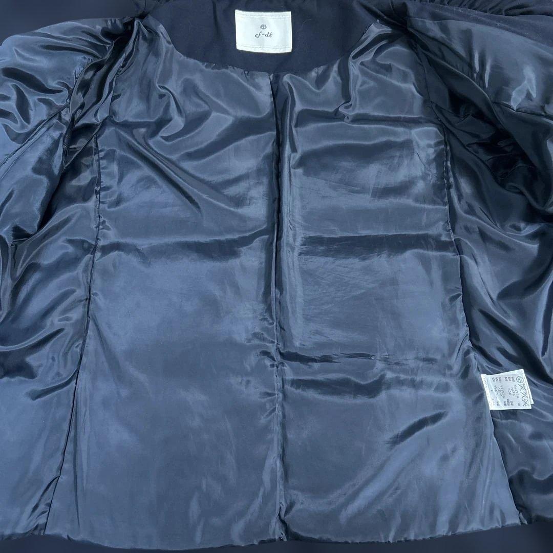 美品✨ef-de エフデ　大きいサイズ　ダウンジャケット 13号　ボリューム襟