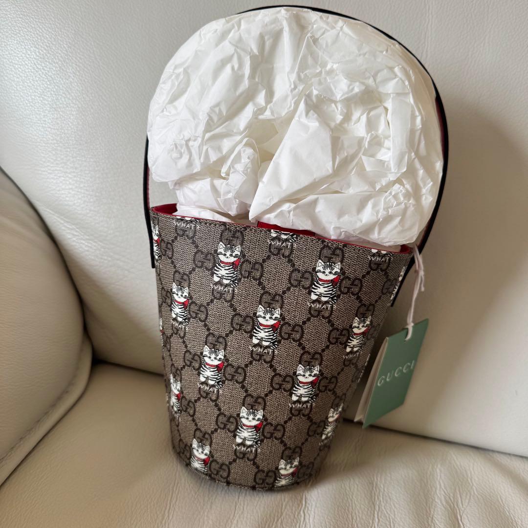 gucci kids グッチキッズ　バッグ　キャットプリント