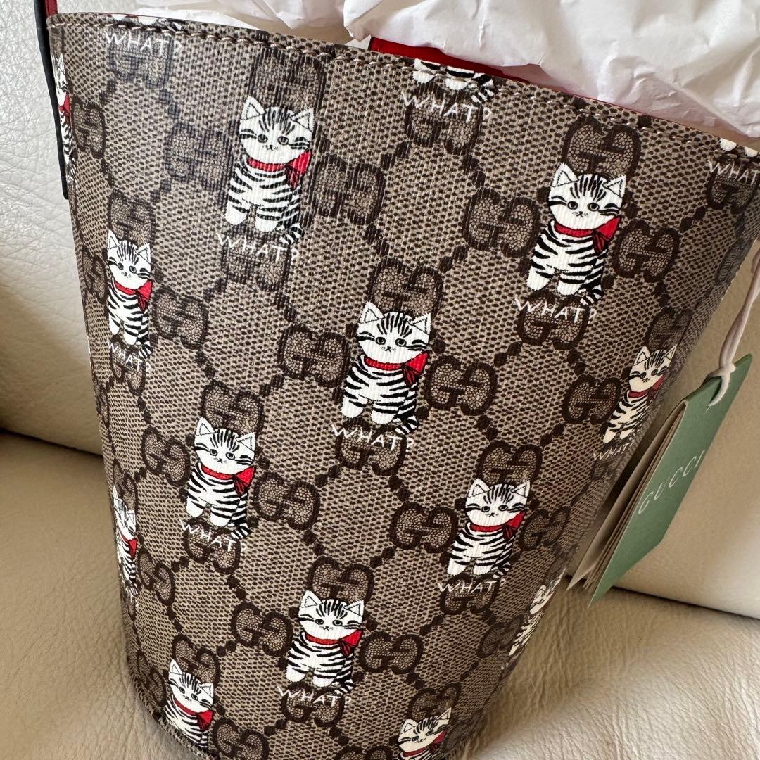 gucci kids グッチキッズ　バッグ　キャットプリント
