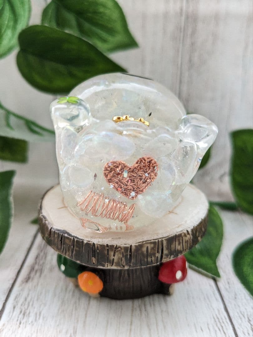 【yucco89】エンジェルオーラクォーツのかばちゃん形オルゴ☆他２点