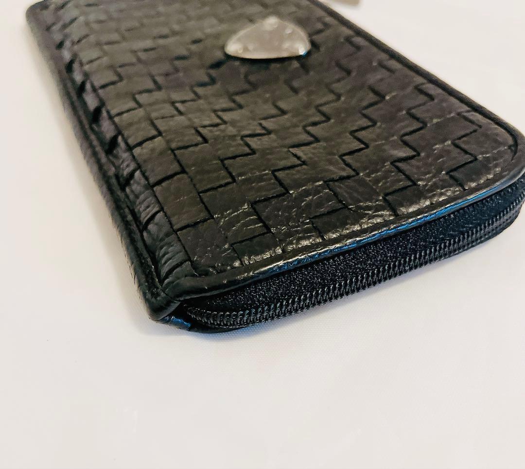 美品☆ATAO slimo メッシュ 黒 長財布 L字　メンズ レディース