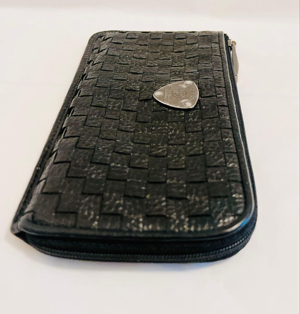美品☆ATAO slimo メッシュ 黒 長財布 L字　メンズ レディース